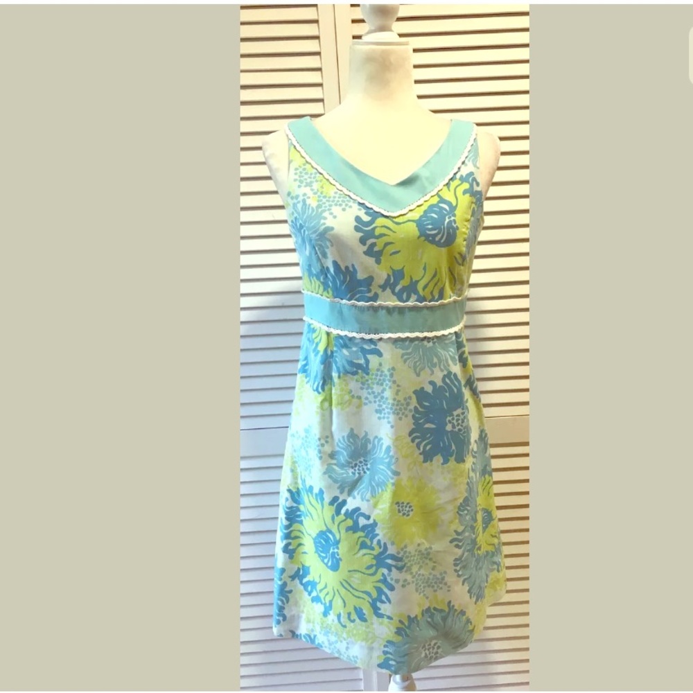 Lilly Pulitzer seeing thing Del Mar dress New SZ6